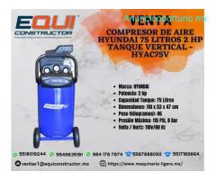 Venta de compresor de aire hyundai 75 litros 2 hp tanque vertical - HYAC75V  