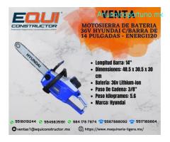 Venta de Motosierra de bateria 36v Hyundai barra de 14 pulgadas - energi120.